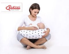 Bobono Blazina za hranjenje v obliki fižola + snemljiva prevleka - zajčki v avtomobilčkih, siva