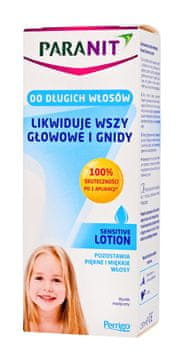 Lactacyd Losjon za občutljive lase Paranit Sensitive za odstranjevanje uši in gnid za dolge lase 150 ml