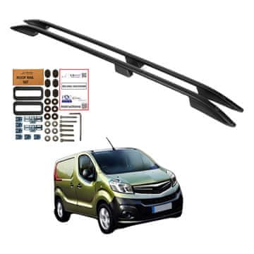 Strešne nosilce Opel Vivaro Renault Trafic Fiat Talento 2014- dolge črne