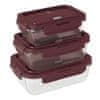 Posoda za hrano BH-8790 with lid glass set 3 pcs Leonardo Collection