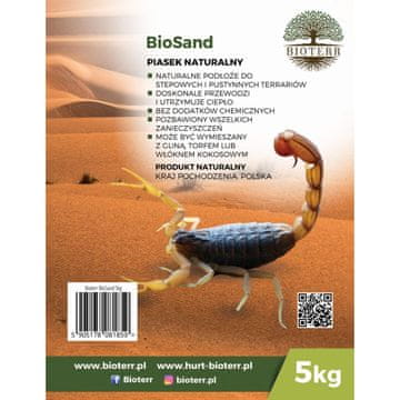 BIO Posušen drobnozrnat terarijski pesek | BioBase pesek 5 kg
