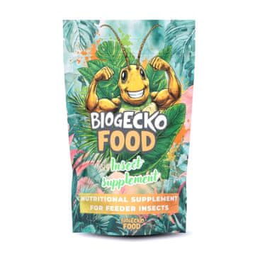 BIO BioGecko Food - Dodatek za žuželke | Prehransko dopolnilo za mokarje in čričke, 50 g