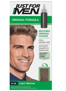 Just For Men Šampon za barvanje las svetlo rjava H25 svetlo rjava 60 g