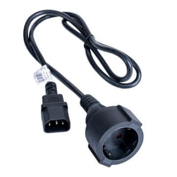 Akyga AK-PC-13A napajalni kabel adapter C14 / CEE 7/4 Schuko kabel 1m