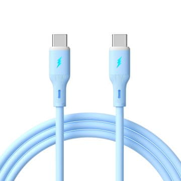 Akyga Kabel USB tipa C / USB tipa C 1m AK-USB-68 60W silikonski moder