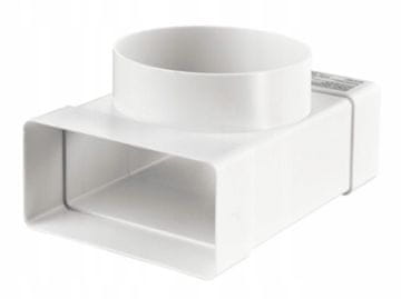 VENTS T-SPOJ IZ PLOŠČATEGA KANALA 110x55mm NA OKROGLI KANAL 100mm PVC