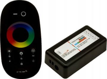 IdeaLED RGBW RF 2.4G krmilnik za LED trak črne barve