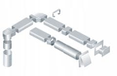 VENTS T-SPOJ IZ PLOŠČATEGA KANALA 110x55mm NA OKROGLI KANAL 100mm PVC