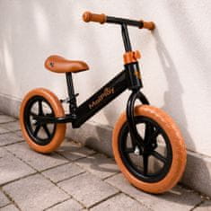 Otroško poganjalo za otroke 2+ s penastimi kolesi Eva 12" lahka 1,8 kg LUWIK črno-rjava