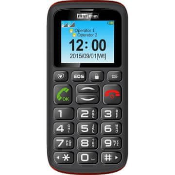 MaxCom MAXCOM telefon za starejše MM428L, črn
