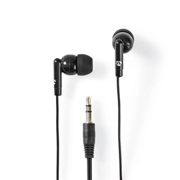 Nedis Žične slušalke / v ušesa/ 3,5 mm priključek/ 1,20 m kabel/ črne