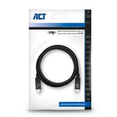 ACT AC7401 USB C 3.2 (M) - USB C (M) kabel, 1 m, črna 60W, 4K