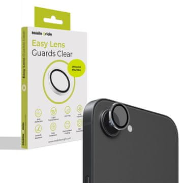 Mobile-origin Easy Lens zaščitno steklo za kamero telefona iPhone 17e/16e (FRL-LSG-i16e-CLR)