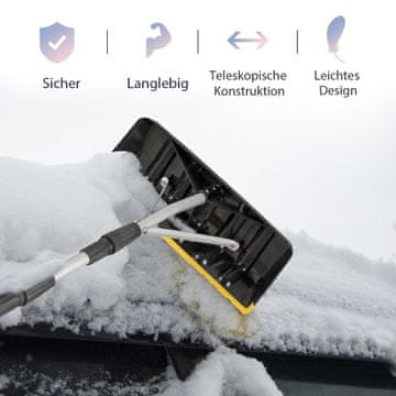 Northix Safstar aluminijaste grablje za snežno streho 6,4 m dolge strešne grablje z 39 cm velikim rezilom