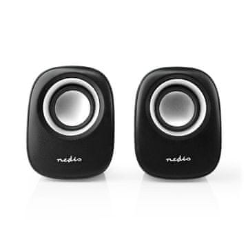 Nedis PC zvočniki | 2,0 | 12 W| 3,5 mm moški | USB napajanje | Nadzor glasnosti