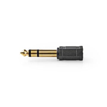 Nedis Stereo avdio adapter | 6,35 mm Hane | 3,5 mm Hona | Guldplaterad | Rak | ABS | Svart | 10 kosov | Plastika