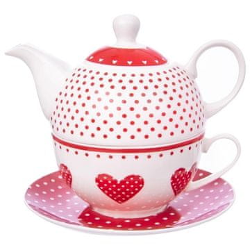 Vilde Eleganten čajni servis iz porcelana z dekoracijo