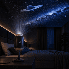 VYZIO® USB projektor zvezdnatega neba, 3 W LED, več svetlobnih načinov, nastavljiv fokus, za spalnico, dnevno sobo in avto | GALAXLITE