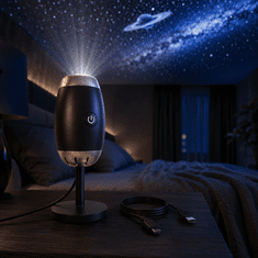 VYZIO® USB projektor zvezdnatega neba, 3 W LED, več svetlobnih načinov, nastavljiv fokus, za spalnico, dnevno sobo in avto | GALAXLITE