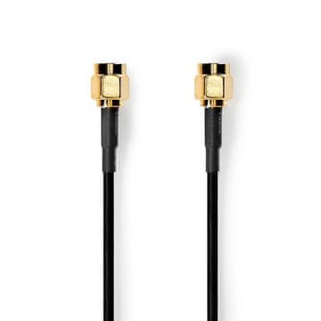 Nedis Antenski kabel | SMA moški | SMA moški | Pozlačeno | 50 ohmov | Zaščita z enojno lupino | 5,00 m | Okrogla | PVC | Črna | Oznaka
