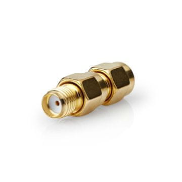 Nedis Adapter SMA | SMA Moška obratna polarnost | SMA Ženska | Pozlačeno | 50 ohmov | Naravnost | Baker | Zlato | 2 kos. | Škatla