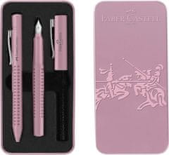 Faber-Castell Darilni set rose kemični svinčnik+nalivno pero