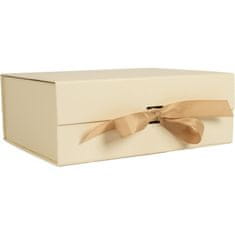 PIGO Škatla darilna 33x25x12,5cm s pentljo - bež