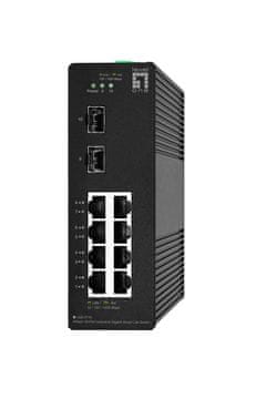 Level One LevelOne Hilbert industrijsko stikalo, 10-portni Gigabit Smart Lite, 8x RJ45, 2x SFP