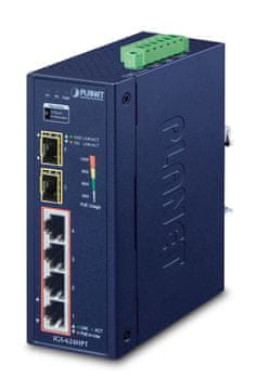 Planet PLANET IGS-624HPT industrijsko mrežni stikalo, Unmanaged Gigabit PoE, Modra