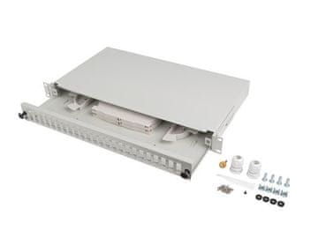 Lanberg LANBERG FOP1-24SD-LQS montažni panel, 24xSC/24xLC, 1U, Rack, Siva