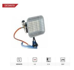 DEDRA DEDRA DED9970 električni grelnik prostora 4600W - srebrn