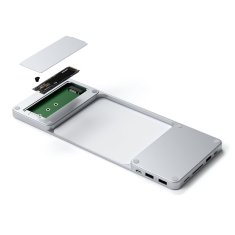 Satechi Satechi ST-UCISDS USB-C razdelilnik s SSD ohišjem, srebrn