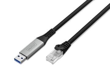 Digitus Digitus USB-A na RJ45 Ethernet kabel, 1 Gbit/s, 15m