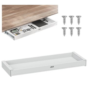 slomart Ergo Office Ploščata pod-pisalna predalnik, 758mm, 10kg, bela