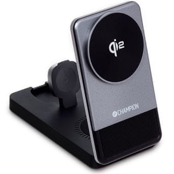 Champion 3-v-1 stojalo za polnjenje QI2 15W