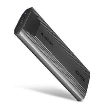 AXAGON Axagon EEM2-GTS2 Zunanja kovinska škatla USB-C 10Gbps za M.2 NVMe & SATA SSD