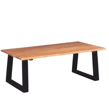 Vidaxl Klubska mizica iz masivnega akacijevega lesa 110x60x40 cm