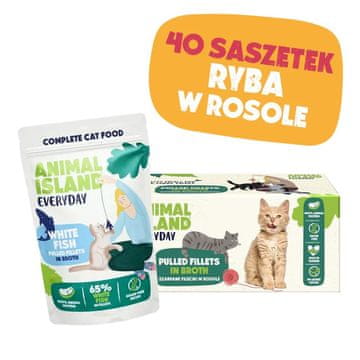 Animal ANL ANIMAL ISLAND Mokra hrana za mačke, ribe v brozgi, 40x85g