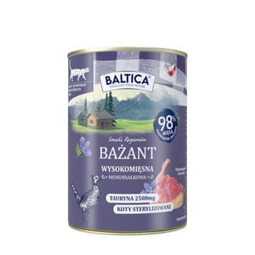 slomart BALTICA Flavors of the Regions Fazan Mono mokra hrana za mačke, 400g