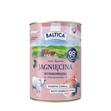 slomart BALTICA Flavors of the Regions Jagnjetina Mono mokra hrana za mačke, 400g