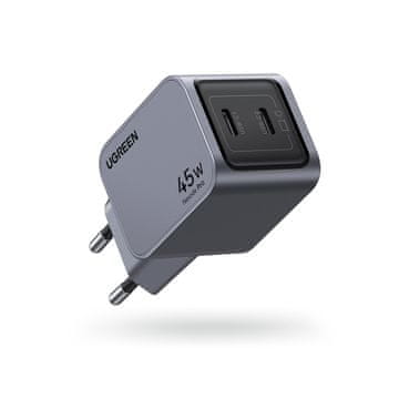Ugreen Ugreen 45W USB-C hitri polnilnik, univerzalen, siv