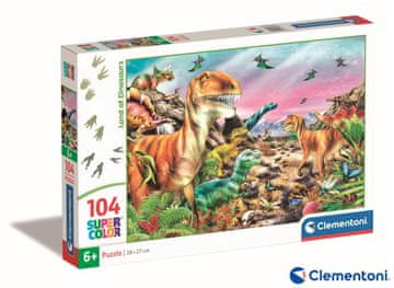 Clementoni Puzzle 104 Dežela dinozavrov