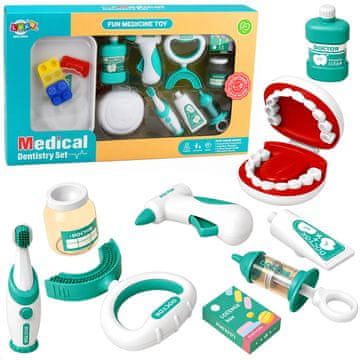 slomart Leantoys Komplet Malega Zobozdravnika z Vibracijsko Ščetko (Modri)
