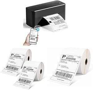 Phomemo Phomemo 4x6 Paket tiskalnika: Tiskalnik + 500 DHL etiket (4 zvitki)