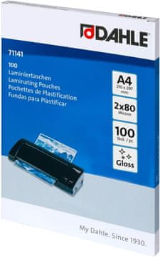 Dahle Dahle Laminirne folije A4, 160 Micron (2x80), sijajne, 100 kosov