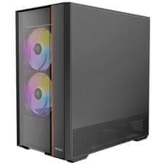Antec Flux Rear midi-ATX ARGB okno les črno/rjavo gaming ohišje