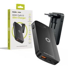 Mobile-origin III Slim polnilec, 65 W, 3 izhodi, črni (GAN-65W-SLM-BLK)