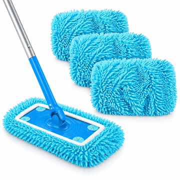 HOME & MARKER® Pralne krpe iz mikrovlaken za mop, 4 kosi, za mokro in suho čiščenje, za odstranjevanje prahu, umazanije in dlak | MOPORA