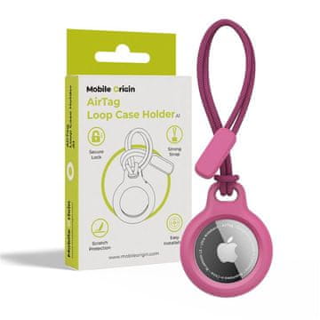 Mobile-origin Loop Case ovitek za AirTag, roza (MO-ALCH-PNK-A1)
