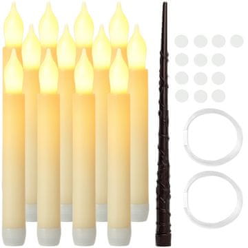 slomart RUHHY LED sveče 12 kosov z daljinskim upravljalnikom